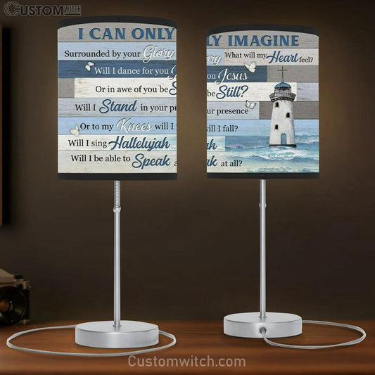 I Can Only Imagine Lighthouse Christian Table Lamb Gift - Christian Bedroom Decor