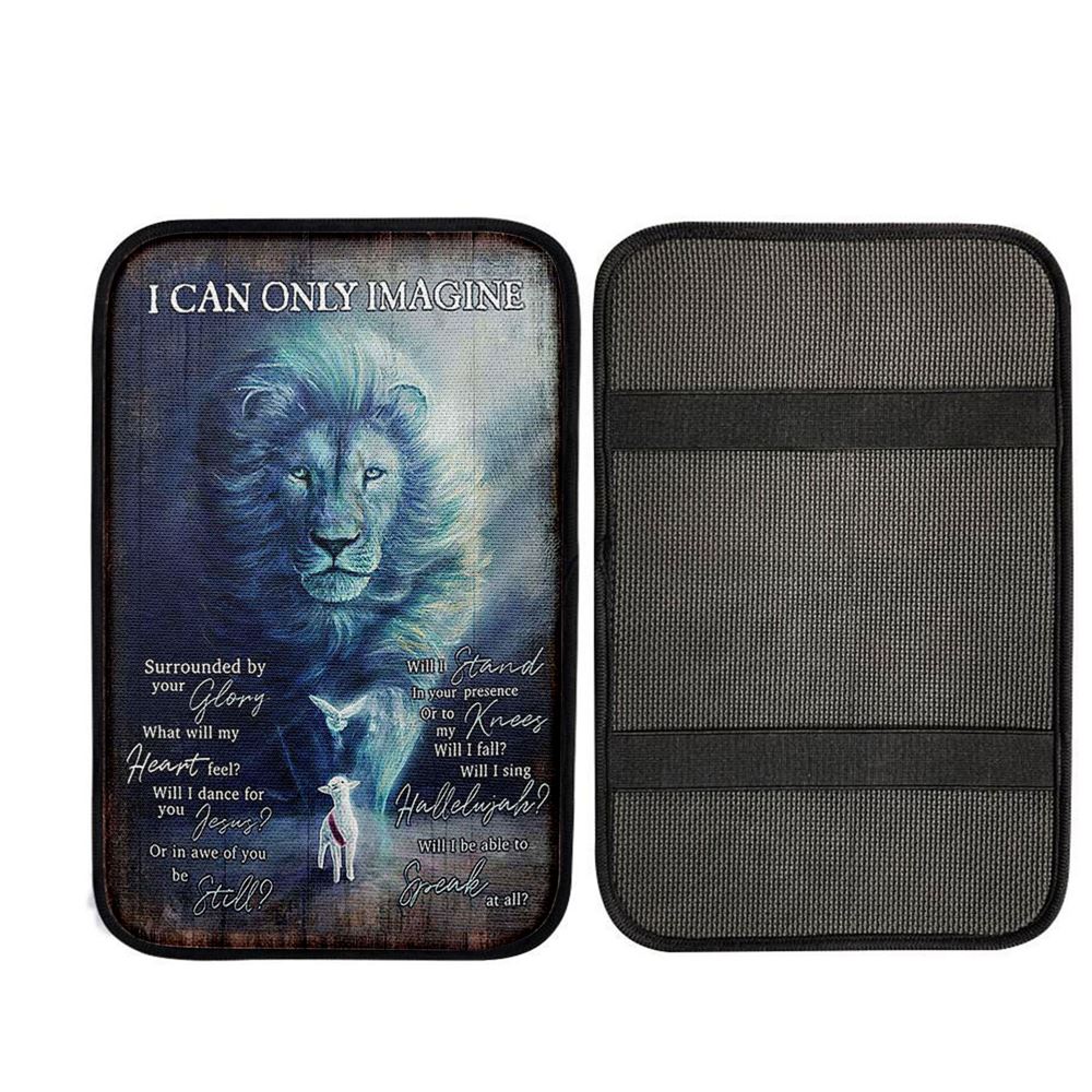 I Can Only Imagine Lion Dove Car Center Console Cover, Christ Car Armrest Accessories