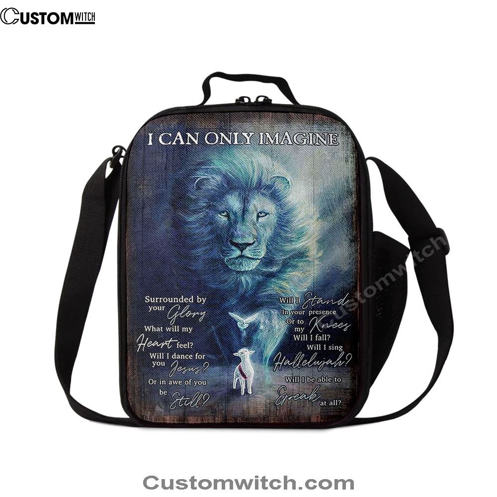 I Can Only Imagine Lion Dove Lunch Bag, Christian Lunch Bag, Religious Lunch Box For School, Picnic