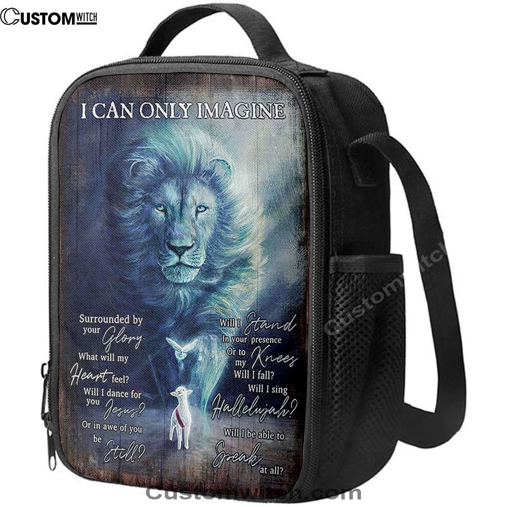 I Can Only Imagine Lion Dove Lunch Bag, Christian Lunch Bag, Religious Lunch Box For School, Picnic