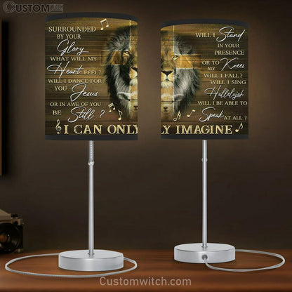 I Can Only Imagine Lion & Lamb & Cross Table Lamb Gift - Bible Verse Lamb Gift - Christian Home Decor