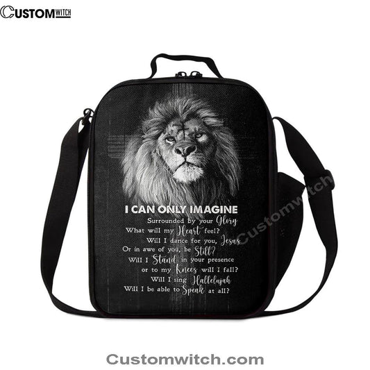 I Can Only Imagine Lion Of Judah Lunch Bag, Christian Lunch Bag, Religious Lunch Box For School, Picnic