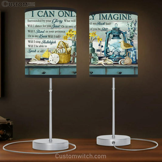 I Can Only Imagine Ocean Theme Large Table Lamb Art - Christian Lamb Gift Home Decor - Religious Table Lamb Prints