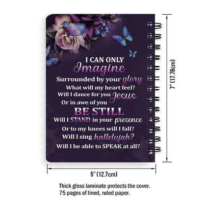 I Can Only Imagine Personalized Spiral Notebook, Scripture Gifts For Christian