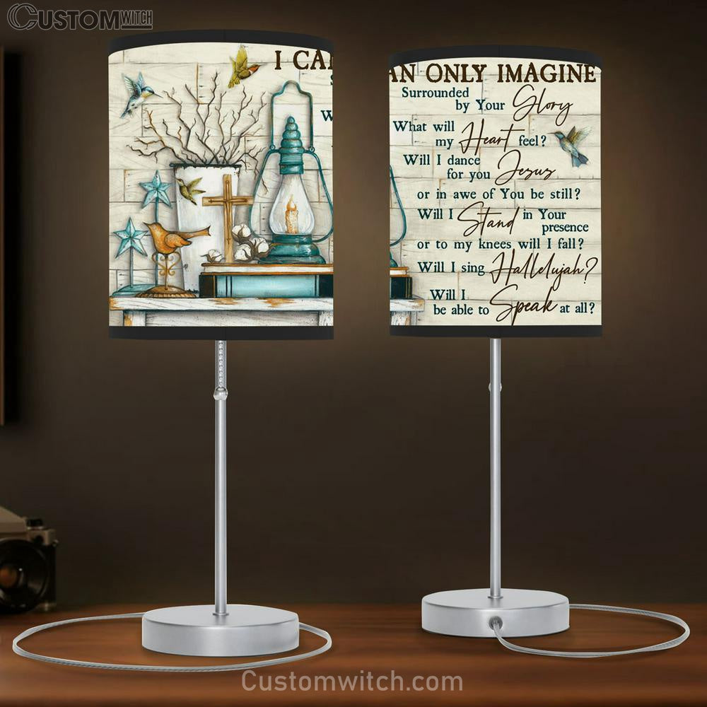 I Can Only Imagine Surrounded By Your Glory Large Table Lamb Art - Christian Lamb Gift Home Decor - Religious Table Lamb Prints