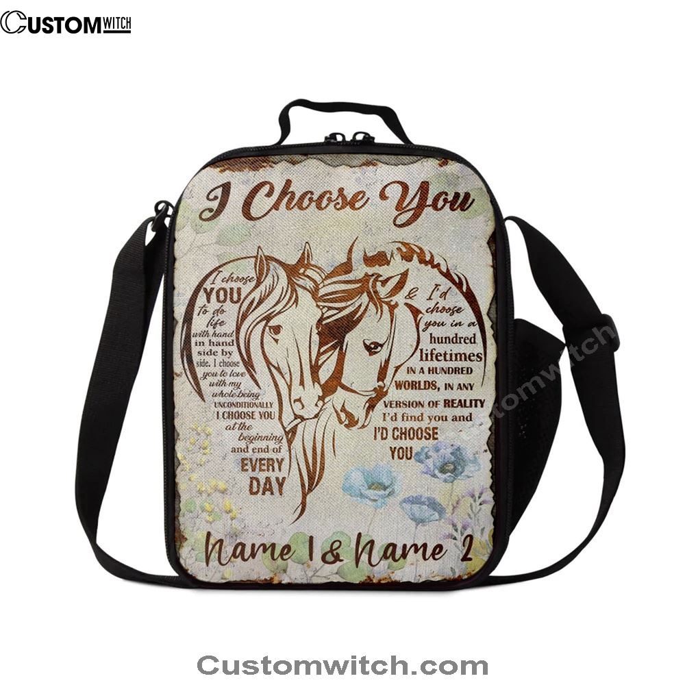 I Choose You Horse Couple Lunch Bag, Christian Lunch Bag, Religious Lunch Box For School, Picnic