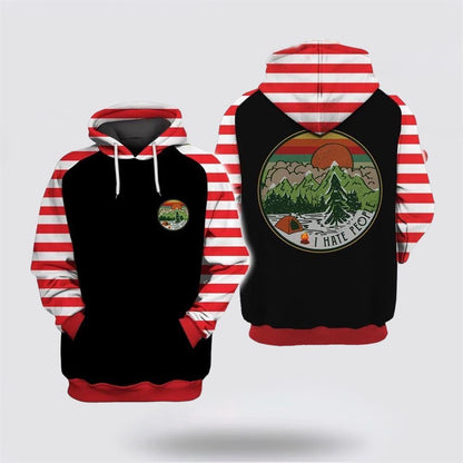 I Hate People Christmas Camping All Over Print 3D Hoodie For Men & Women, Christmas Hoodie Cute, Christmas Gift, Christmas Fashion