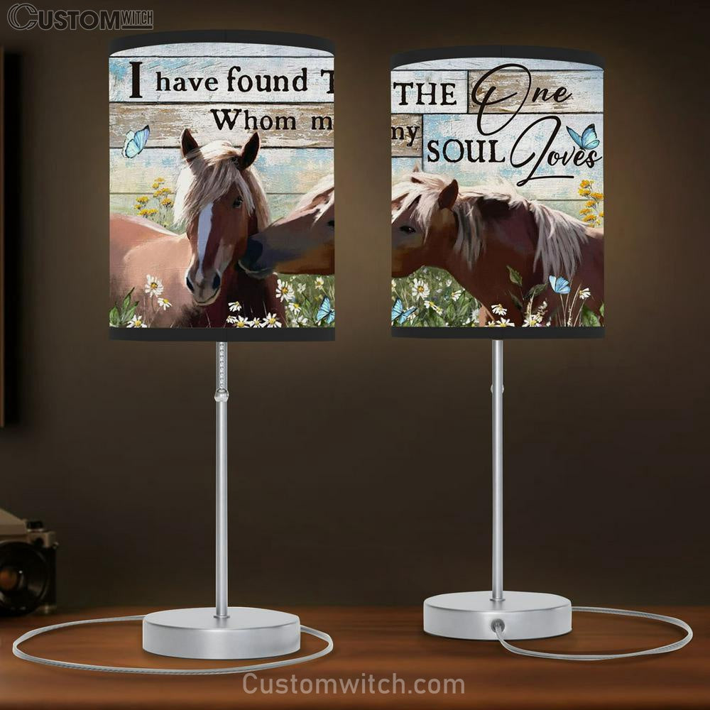 I Have Found The One Whom My Soul Loves Horse Couple Table Lamb Prints - Christian Lamb Gift - Religious Home Decor