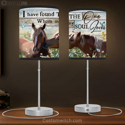 I Have Found The One Whom My Soul Loves Horse Couple Table Lamb Prints - Christian Lamb Gift - Religious Home Decor