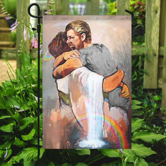 I Held Him And Would Not Let Him Go Flag, Jesus Garden Flag, Welcome Flag, Christian Flag, Scripture Flag, Garden Banner