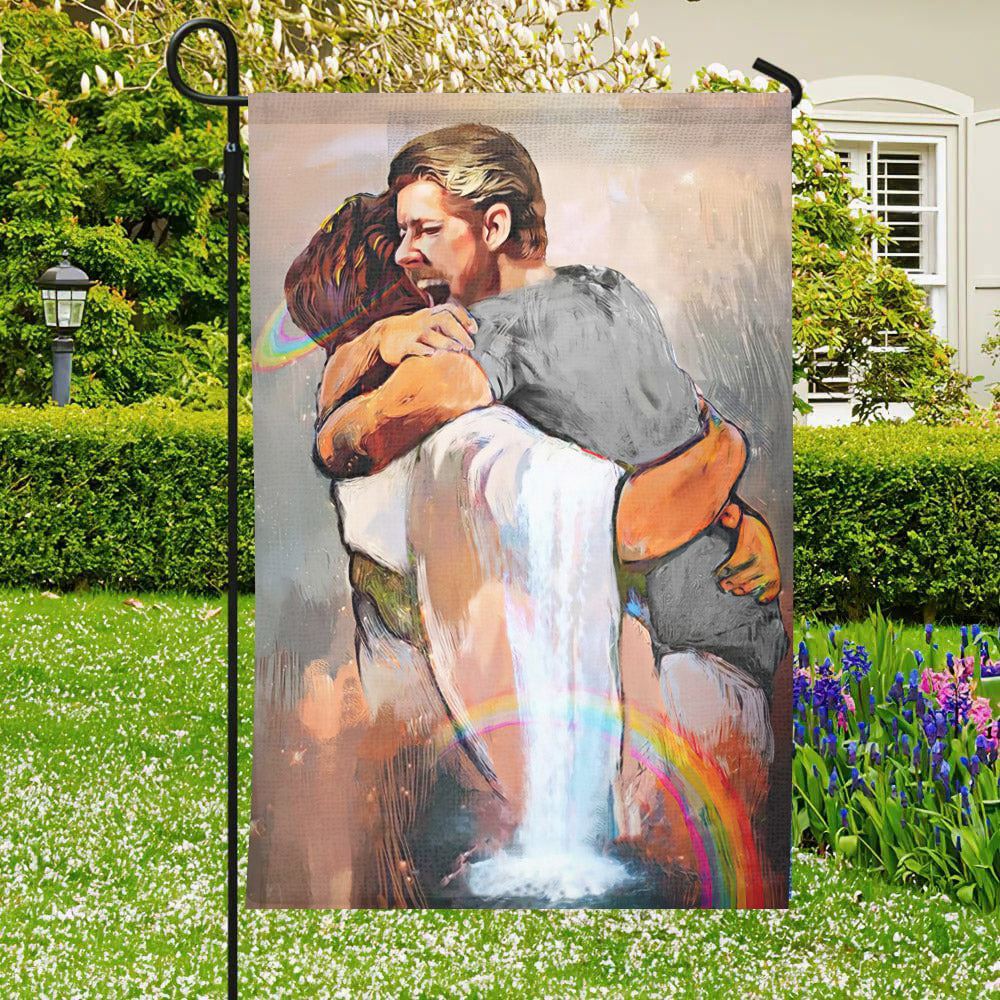 I Held Him And Would Not Let Him Go Flag, Jesus Garden Flag, Welcome Flag, Christian Flag, Scripture Flag, Garden Banner