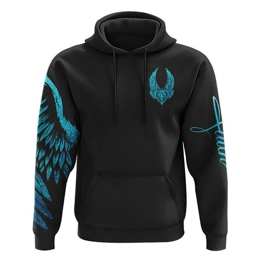 I Know Heaven Is A Beautiful Place Wings All Over Print 3D Hoodie, Christian Hoodie, Christian Sweatshirt, Bible Verse Shirt