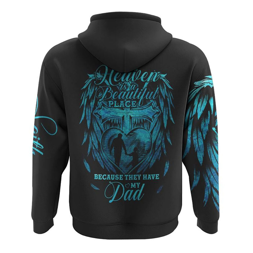 I Know Heaven Is A Beautiful Place Wings All Over Print 3D Hoodie, Christian Hoodie, Christian Sweatshirt, Bible Verse Shirt