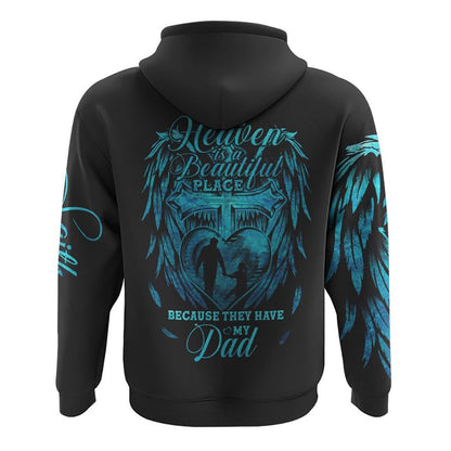 I Know Heaven Is A Beautiful Place Wings All Over Print 3D Hoodie, Christian Hoodie, Christian Sweatshirt, Bible Verse Shirt