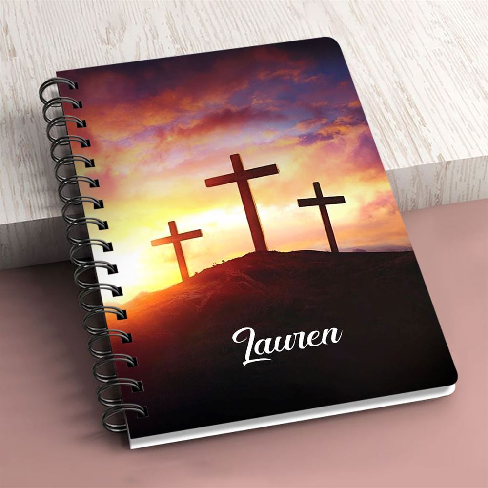 I‘Ll Cherish The Old Rugged Cross Personalized Cross Spiral Notebook ...