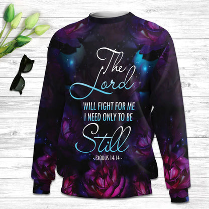 I Need Only To Be Still Exodus 1414 Ugly Christmas Sweater - Butterfly & Cross Ugly Christmas Sweater - Christian Unisex Sweater - Religious Christmas Gift