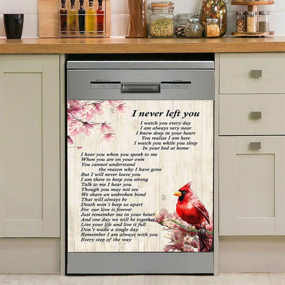 I Never Left You Red Cardinal Dishwasher Cover, Christian Dishwasher Stickers
