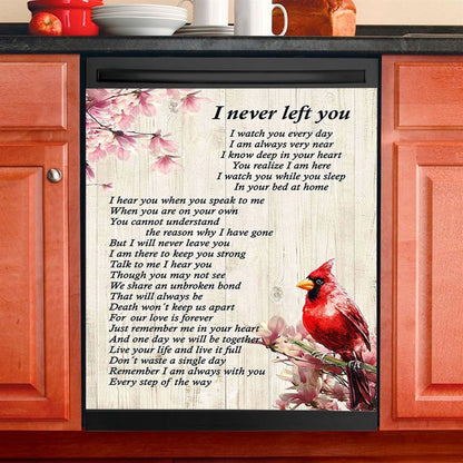 I Never Left You Red Cardinal Dishwasher Cover, Christian Dishwasher Stickers