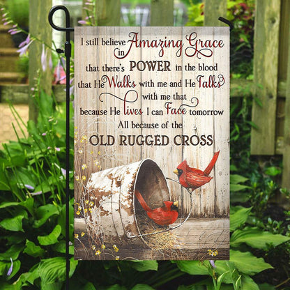 I Still Believe Amazing Grace Flag, Cardinal Bird, Christian's Flag, Garden Decor, Garden Flag Stand, Christian Flag, Scripture Flag, Garden Banner
