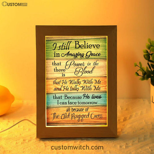 I Still Believe In Amazing Grace 2 Frame Lamp Prints - Bible Verse Decor - Scripture Art