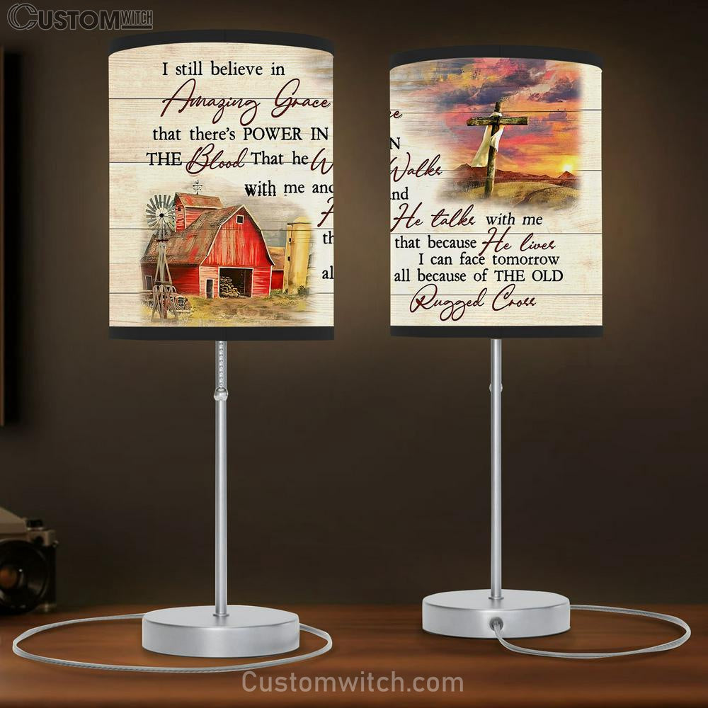 I Still Believe In Amazing Grace Table Lamb Home Decor - Bible Verse Lamb Gift - Christian Home Decor