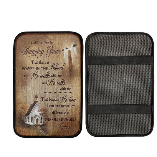 I Still Believe In Amazing Grace Car Center Console Cover, Christian Car Interior Accessories