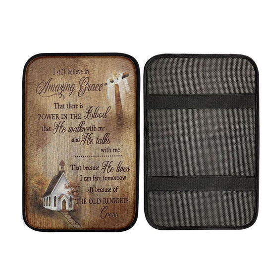 I Still Believe In Amazing Grace Car Center Console Cover, Christ Car Armrest Accessories