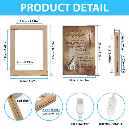 I Still Believe In Amazing Grace Frame Lamp Prints - Bible Verse Decor - Scripture Art
