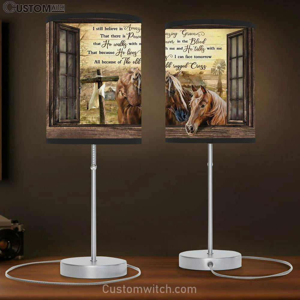 I Still Believe In Amazing Grace Horse Table Lamb Prints - Christian Lamb Gift - Religious Home Decor