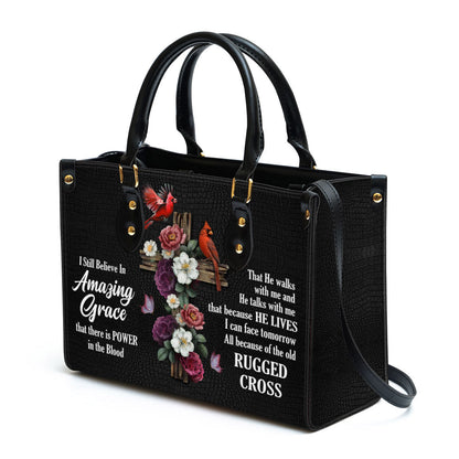 I Still Believe In Amazing Grace Leather Handbag, Religious Gifts For Women, Women Pu Leather Bag