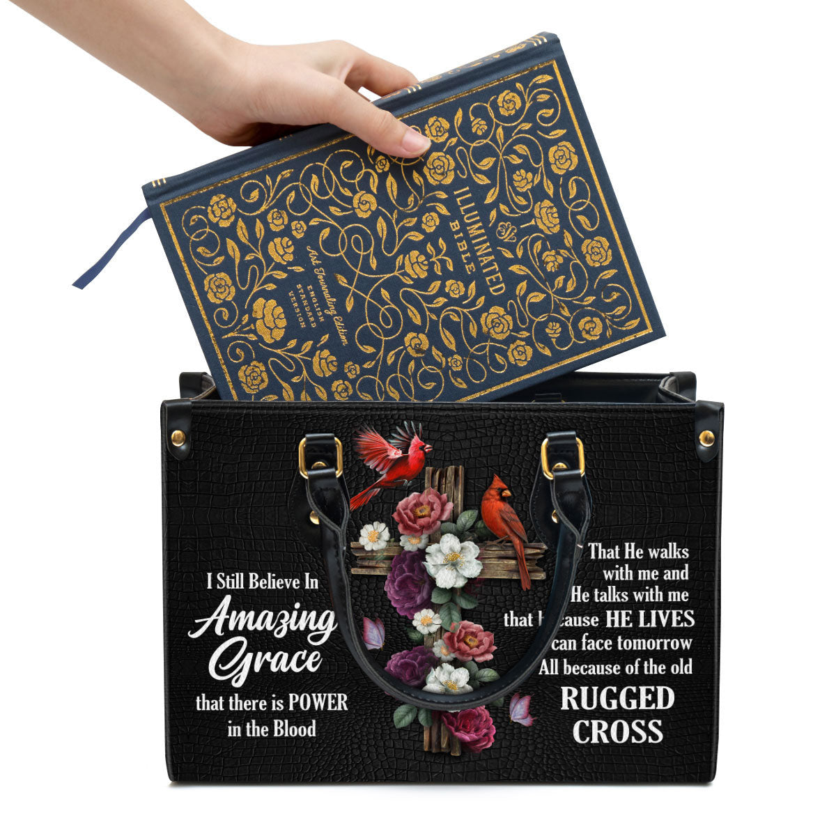 I Still Believe In Amazing Grace Leather Handbag, Religious Gifts For Women, Women Pu Leather Bag