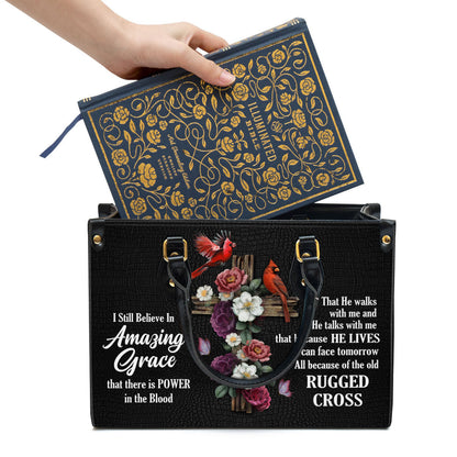 I Still Believe In Amazing Grace Leather Handbag, Religious Gifts For Women, Women Pu Leather Bag
