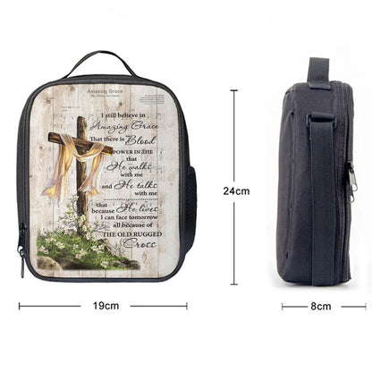 I Still Believe In Amazing Grace Song Lyrics Cross Jesus Lunch Bag, Christian Lunch Bag, Religious Lunch Box For School, Picnic