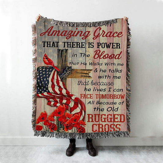 I Still Believe In Amazing Grace Woven Throw Blanket - Christian Wall Woven Blanket - Religious Woven Blanket Prints