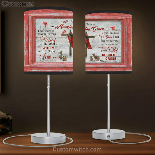 I Still Believe In Grace Animal Wooden Cross Table Lamb Gift - Bible Verse Table Lamb - Religious Bedroom Decor