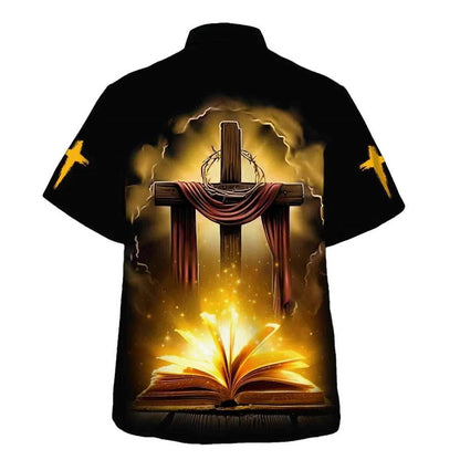 I Took A DNA Test And God Is My Father Bible Cross Hawaiian Shirt For Men, Christian Hawaiian Shirt, Gift For Christian
