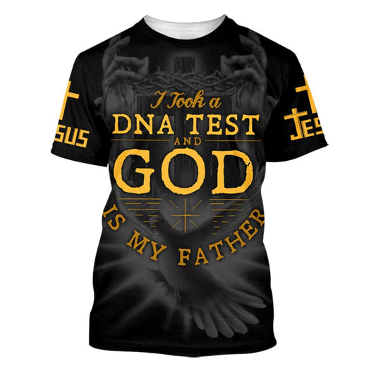 I Took A Dna Test And God Is My Father All Over Print 3D T-Shirt, Gift For Christian, Jesus Shirt