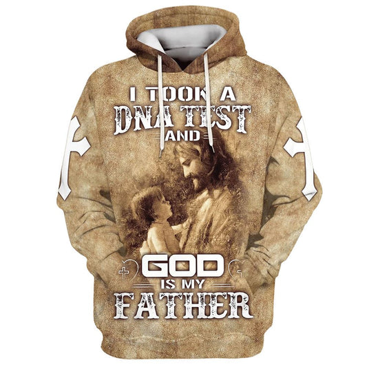 I Took A Dna Test And God Is My Father Hoodie Jesus And Baby Hoodies Jesus Hoodie Men & Women, God 3D Printed Hoodie, Christian Apparel Hoodies