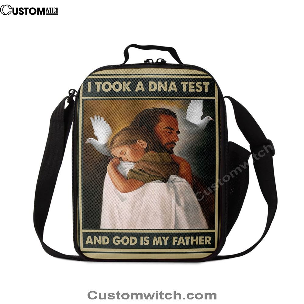 I Took A Dna Test And God Is My Father Lunch Bag, Jesus Hugs The Little Girl Lunch Bag, Christian Lunch Bag, Religious Lunch Box For School, Picnic