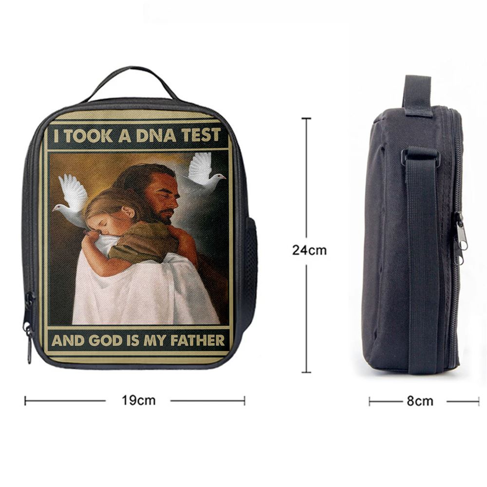 I Took A Dna Test And God Is My Father Lunch Bag, Jesus Hugs The Little Girl Lunch Bag, Christian Lunch Bag, Religious Lunch Box For School, Picnic