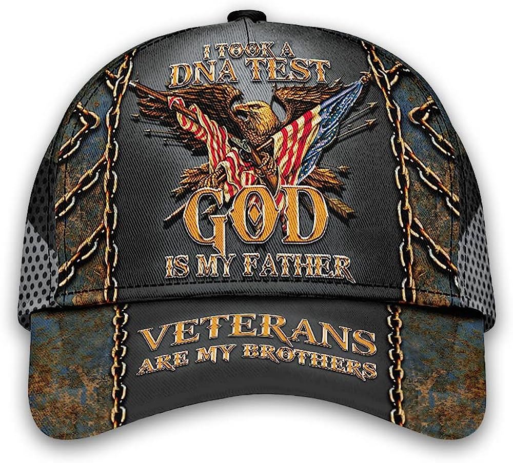 I Took A Dna Test And God Is My Father Veteran Baseball Cap, Christian Baseball Cap, Religious Cap, Jesus Gift, Jesus Hat