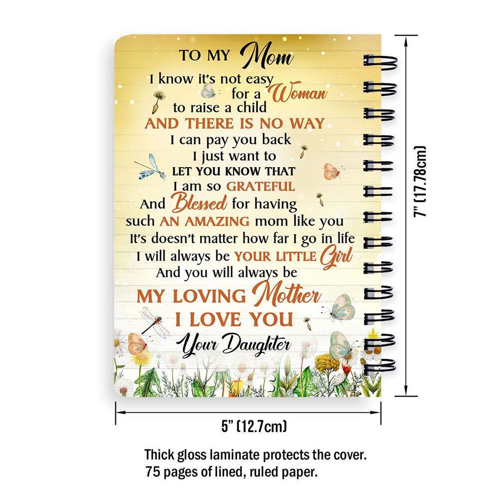 I Will Always Be Your Little Girl Personalized Spiral Notebook For Mom, Christian Spiral Notebooks