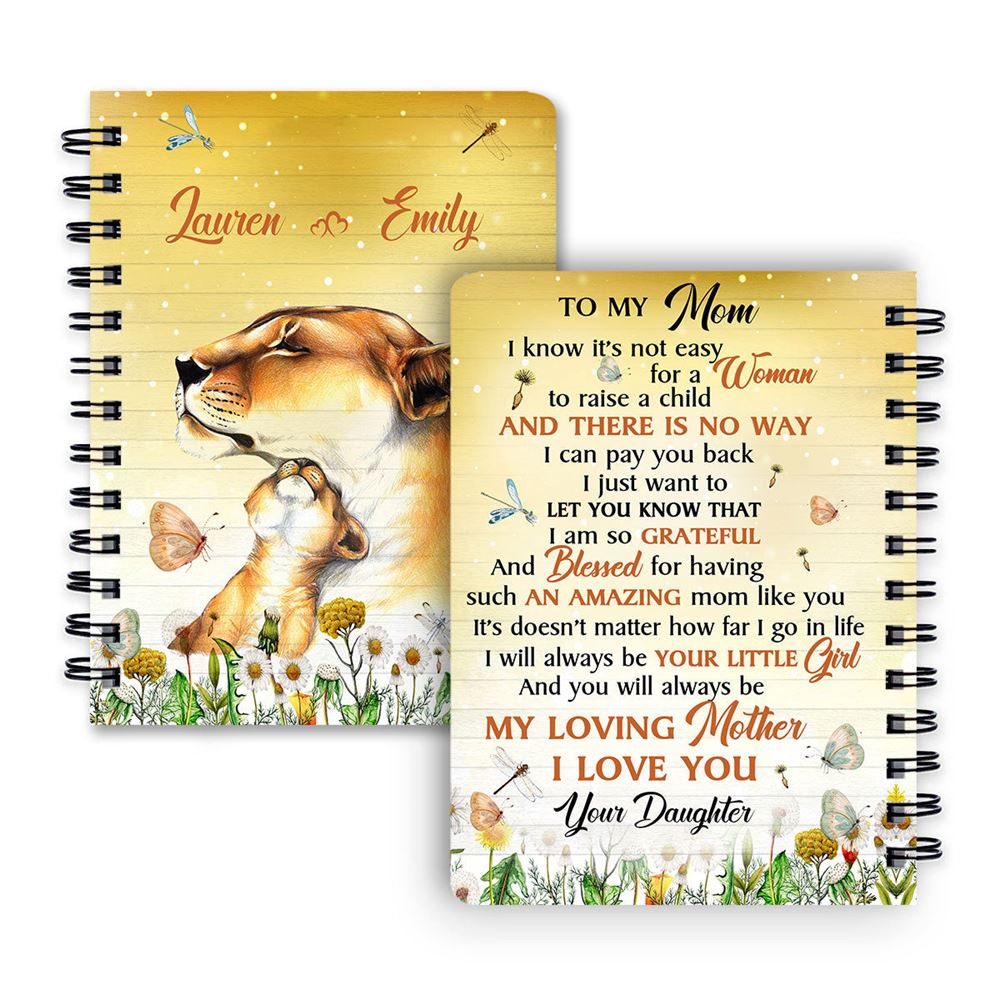 I Will Always Be Your Little Girl Personalized Spiral Notebook For Mom, Christian Spiral Notebooks