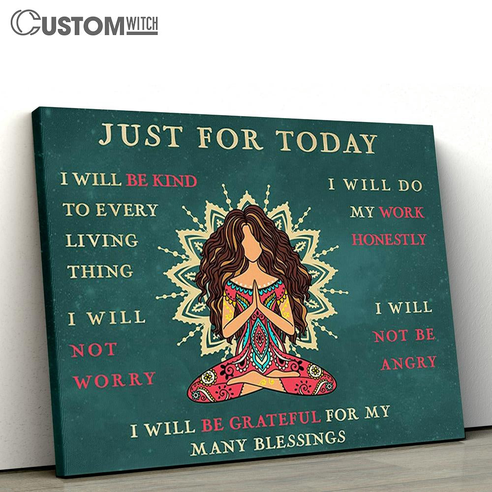 I Will Be Grateful For My Many Blessing Hippie Boho Canvas Prints -Encouragement Gifts for Women