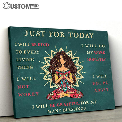 I Will Be Grateful For My Many Blessing Hippie Boho Canvas Prints -Encouragement Gifts for Women