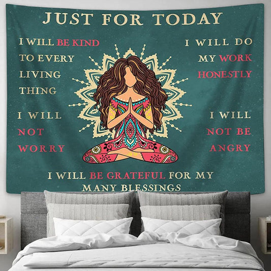 I Will Be Grateful For My Many Blessing Hippie Boho Tapestry Prints -Encouragement Gifts for Women