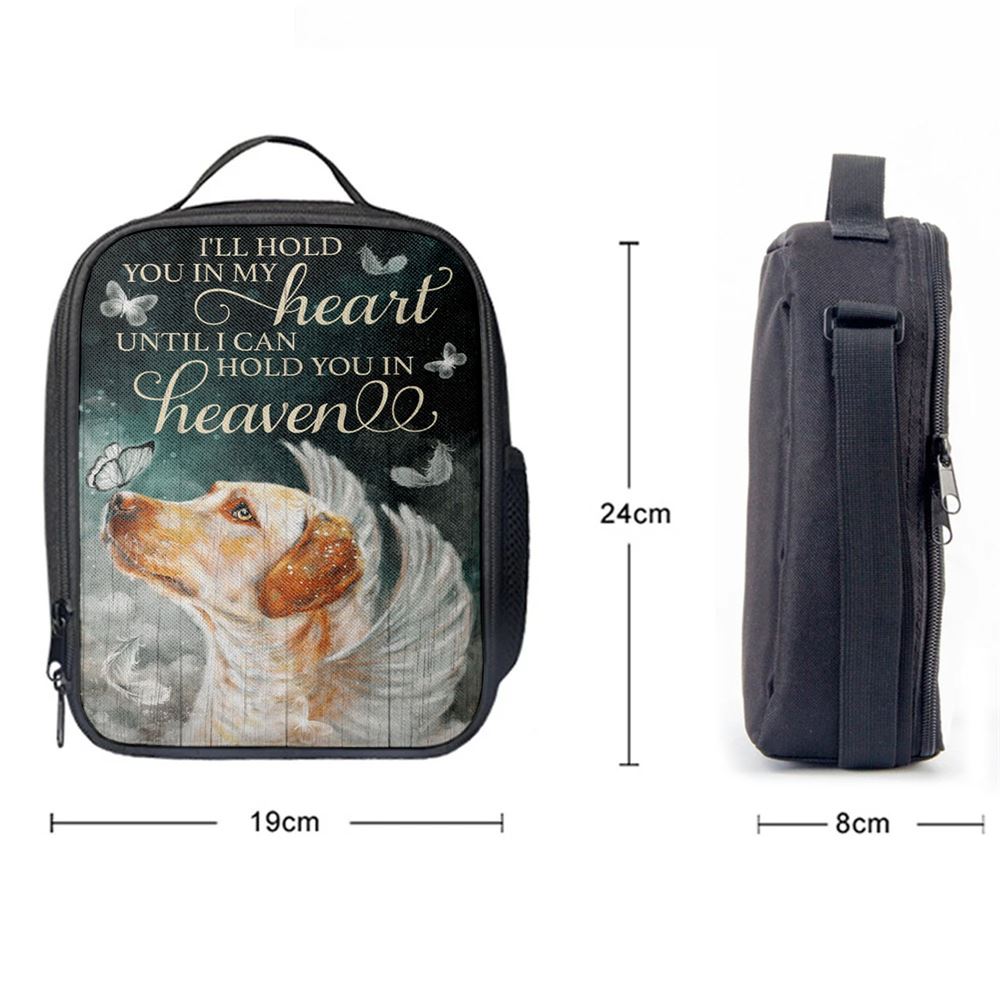 I'll Hold You In My HeLunch Bag Until I Can Hold You In Heaven Labrador Retriever Lunch Bag, Christian Lunch Bag, Religious Lunch Box For School