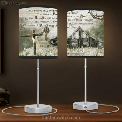 I still believe in amazing grace Table Lamb - Bible Verse Lamb Gift - Christian Home Decor