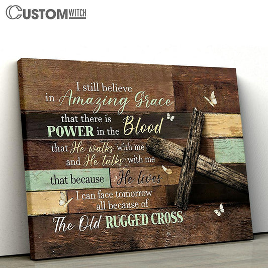 I still believe in grace cross Butterfly Canvas Wall Art - Bible Verse Canvas - Religious Prints