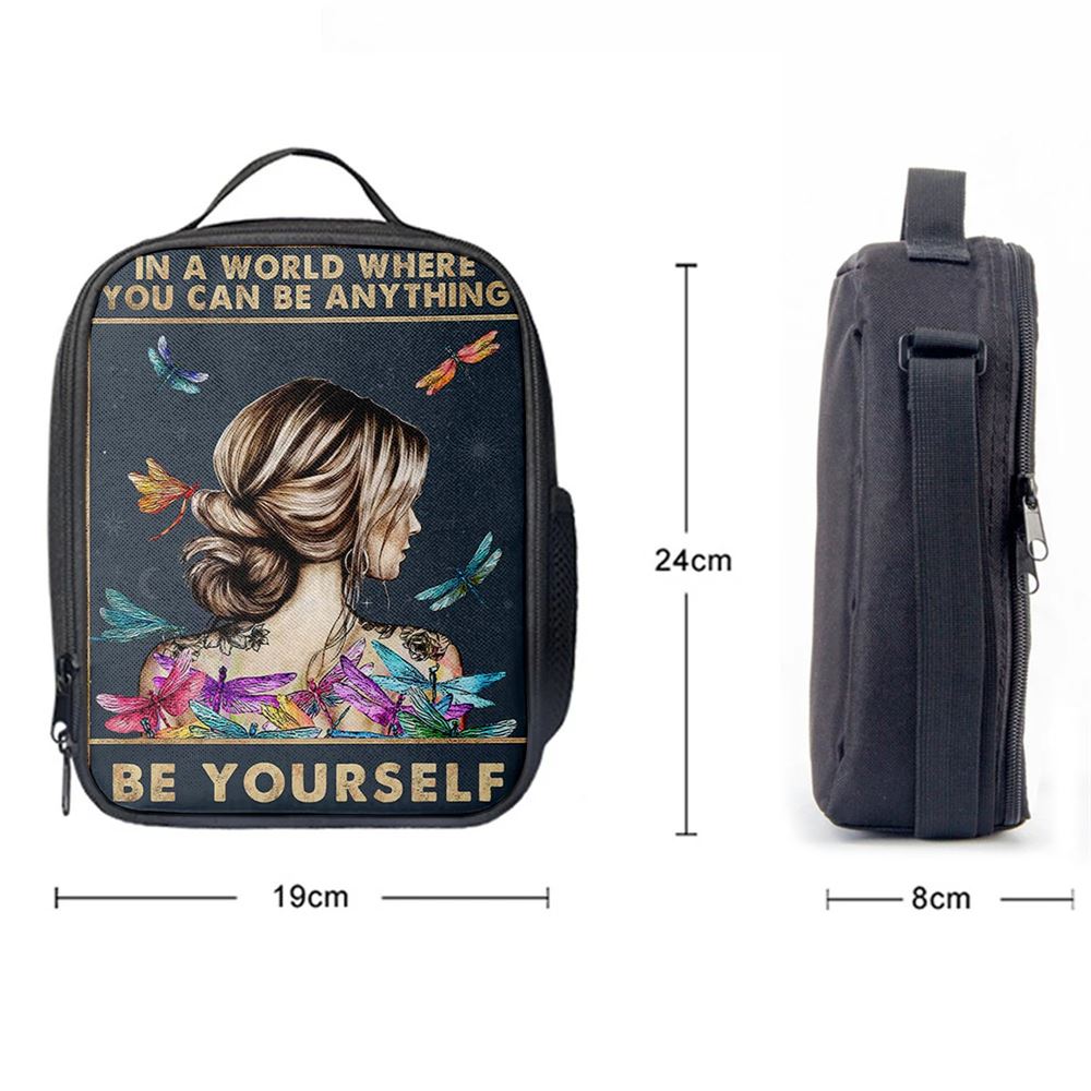 In A World Where You Can Be Anything Be Yourself Lunch Bag, Encouragement Gifts For Women, Teen Girls Room